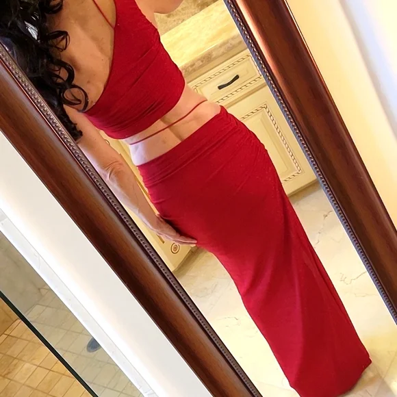 Tiger Mist Red Pearlie Top & Skirt Set, XS - Picture 12 of 14